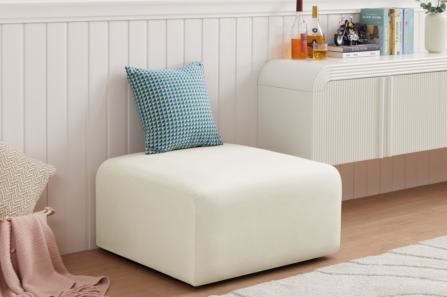 Arc - Velvet Ottoman