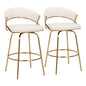 Jie - Glam Fixed Height Counter Stool (Set of 2)