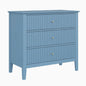Fluted 3 Drawer Nightstand With Soft Close Slides