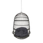 Rustic Hanging Basket Chair With Cushion
