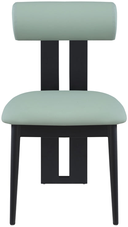 Dario - Faux Leather Dining Chair With Black Frame (Set of 2)