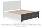 Lanolee - King/California King Storage Footboard With Roll Slats - Black