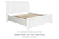 Robbinsdale - Queen Rails with Roll Slats - Antique White