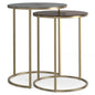 Drake - 2 Piece Nesting Table - Antique Nickel / Antique Copper