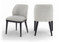 Valeo - Linen Textured Fabric Upholstered Dining Chair (Set of 2) - Painted Black Base