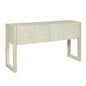 Geometric Carved Console Table With 3 Soft Close Drawers