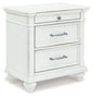 Kanwyn - Three Drawer Night Stand - Whitewash