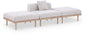 Laguna - 3 Piece Resilient Water Resistant Fabric Outdoor Patio Armless Modular Sofa