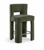 Zuno - Velvet Performance Fabric Upholstered Counter Stool (Set of 2)