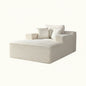 Convertible Chaise Lounge Chair With Wide Armrest & Throw Pillows