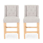 Vienna - Contemporary Fabric Tufted & Wingback Counter Stools (Set of 2)