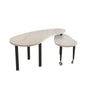 Rotatable Cocktail Table With Solid Legs, 360 Degree Rotating