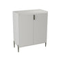2 Door Wine Bar Cabinet With Adjustable Shelf, Soft-Closing Hinges, And High Feet - White