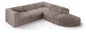 Rummi - Velvet Performance Fabric Upholstered 5 Piece Modular Sectional