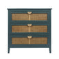 3 Drawer Cabinet, Natural Rattan, American Furniture