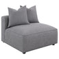 Amherst - Armless Chair With Accent Pillow - Gray