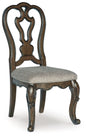 Maylee - Dining Upholstered Side Chair (Set of 2) - Dark Brown