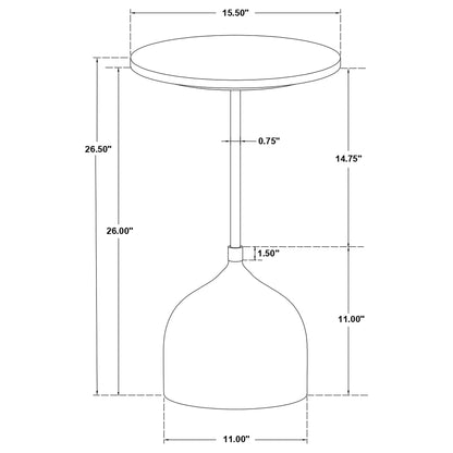 Emporia - Round Side Table - Peach