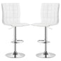 Ashbury - Upholstered Adjustable Bar Stool (Set of 2) - White