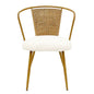 Dining Chairs With Wing Back Design For Kitchen (Set of 2) - Beige / Brown