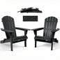 Folding Adirondack Lounge Chair With Embossed Grain Texture
