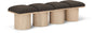 Pavilion - 4 Piece Modular Bench With Natural Base