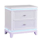 Opium - 2 Drawer Nightstand With LED Lights - White