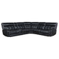 Hayden - Dual Power Reclining Sectional Sofa - Black