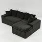 Modular Sofa, Convertible Twin Seat With Chaise Lounge