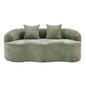 Curved Loveseat Sofa With Round Armrest