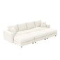 Deep Seat Convertible Sofa With Soft Pillows And Ottomans