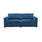 Modern Square Arm Sofa With Soft Fabric Upholstery, Deep Cushions