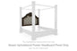 Maylee - Queen Upholstered Poster Headboard Panel - Dark Brown