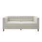 Modern 3 Seater Sofa, Upholstered Couch With Curved Armrests