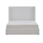 Carmen - King Size Upholstered Wingback Bed - White