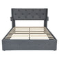 Bed With Gas Lift Storage, USB Ports