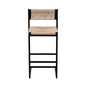 Bar Stools Paper Rope Weave Dining Chairs With Back Hand Weave Stools For Kichen Island, Bar & Counter (Set of 2)