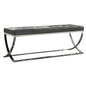 Curve Leg Bench With Upholstery - Black