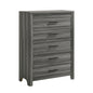 Denver - 5 Drawer Chest - Gray