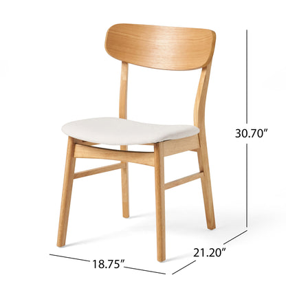 5 Piece Dining Set With Table And Upholstered Chairs