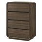 Flair Rounded Edges 1 Piece Chest, 5 Drawer Storage Bedroom Furniture - Brown
