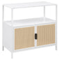 Kenneth - 2 Door Radio Weave Accent Cabinet - White