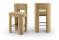Zuno - Velvet Performance Fabric Upholstered Bar Stool (Set of 2)