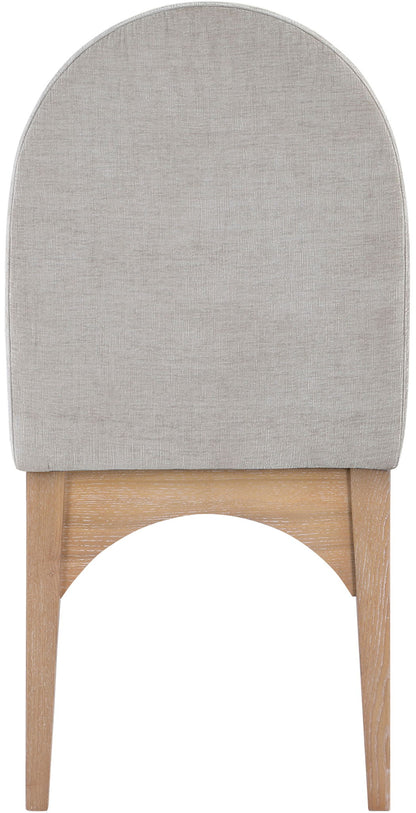 Waldorf - Chenille Dining Side Chair With Natural Legs
