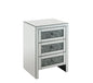 Noralie - 26" Accent Table With Faux Diamonds - Mirrored