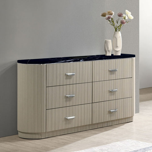 Travonte - Dresser - Gray / Beige