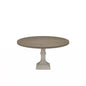 Tannen - Round Dining Table - White And Gray