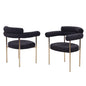 Upholstered Accent Dining Chairs With Armrests (Set of 2)