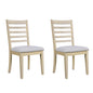 Upholstered Armless Chairs With High Ladder Back