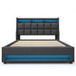 Upholstered Platform Bed With A Hydraulic Storage System, LED And USB Charging (Without Mattress)